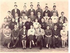ECOLE WANNEBROUCQ 1956 3 EME MME SAVET ET M. ETIENNE